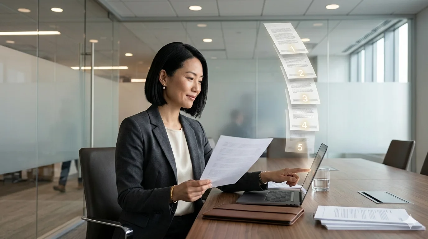 Illustration of a multi-page PDF with numbered footers